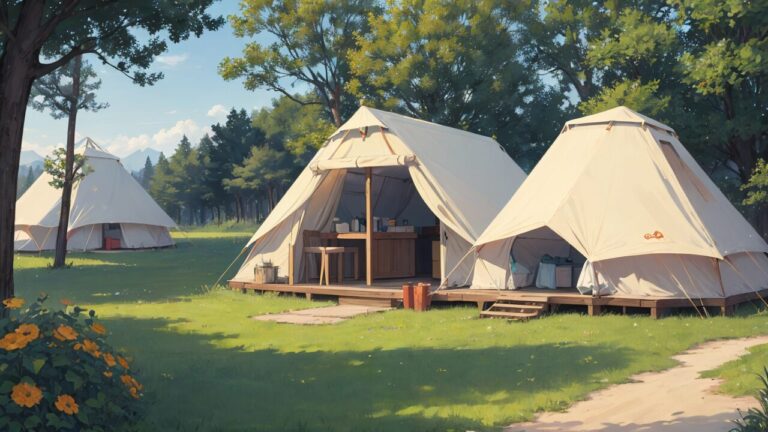 キャンプ/グランピング/イラスト素材