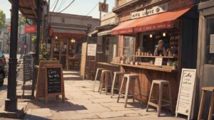 カフェ/カウンター/イラスト素材