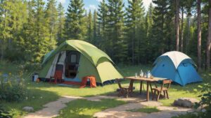 森林/キャンプ/イラスト素材