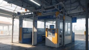 駅/キヨスク/キオスク/廃墟/イラスト素材