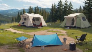 山/キャンプ/イラスト素材