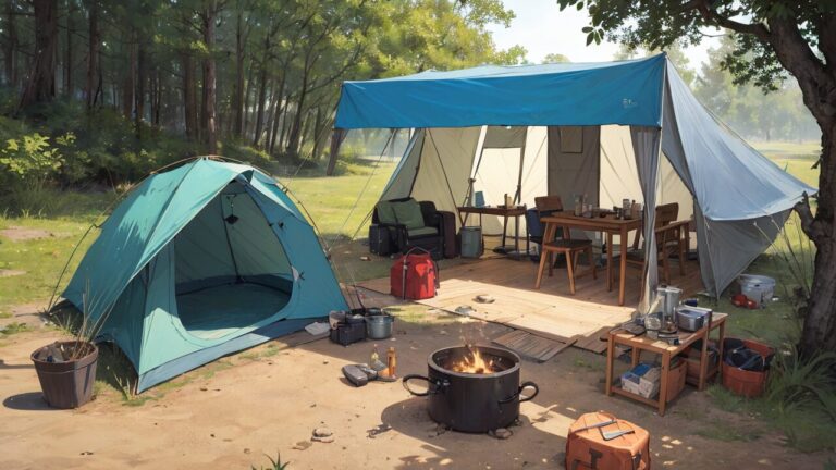 キャンプ/テント/イラスト素材