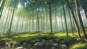 竹/竹林/自然/イラスト素材