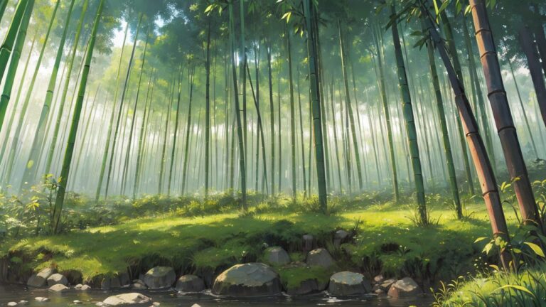 竹/竹林/自然/イラスト素材