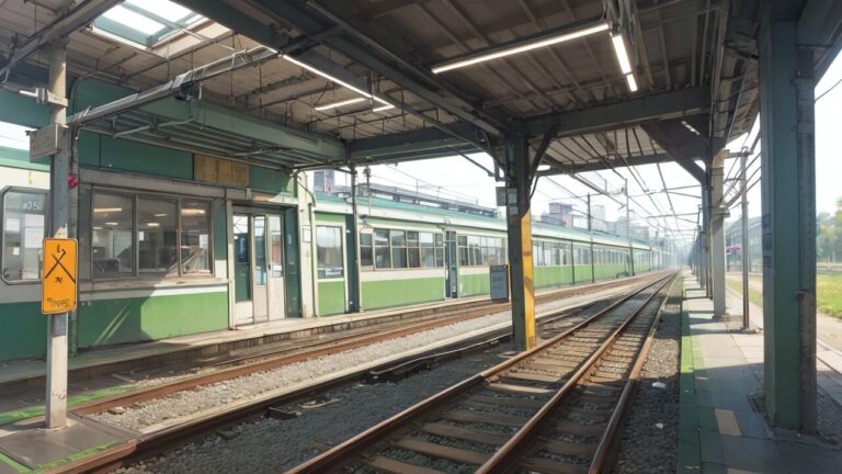 駅/電車/イラスト素材