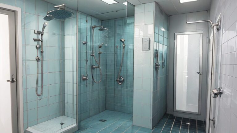 バスルーム/シャワールーム/イラスト素材