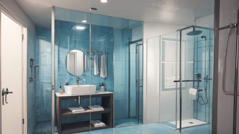 バスルーム/シャワールーム/イラスト素材