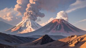 自然/山/火山/イラスト素材