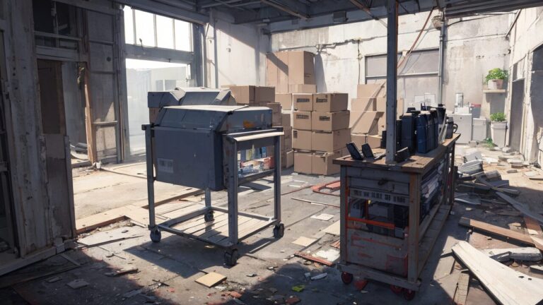 工場/廃墟/倉庫/イラスト素材