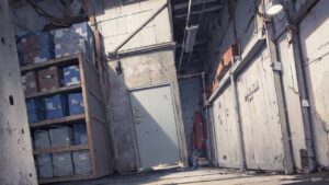 倉庫/廃墟/イラスト素材