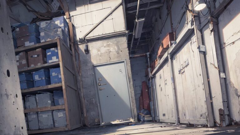 倉庫/廃墟/イラスト素材