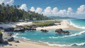 海/砂浜/海水浴場/イラスト素材