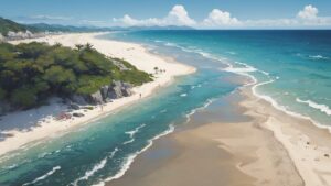 海/砂浜/イラスト素材