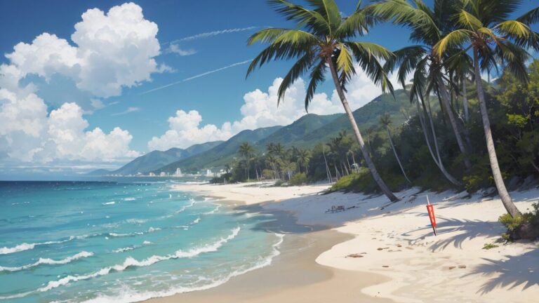 海/砂浜/イラスト素材