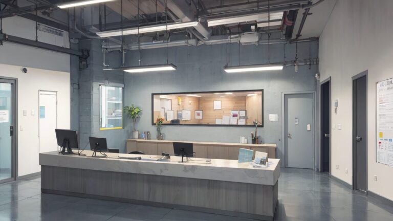 お洒落なオフィス/スタジオ/仕事場/イラスト素材