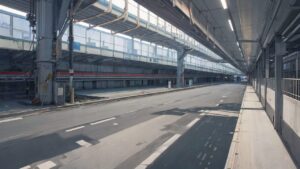 車道/道路/アスファルト/イラスト素材