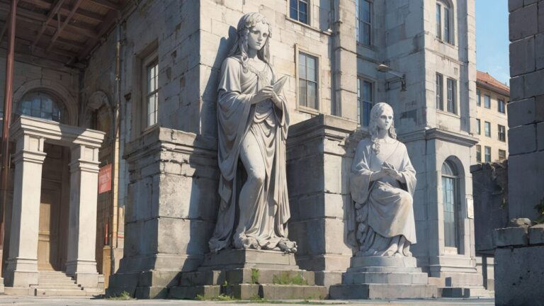 大聖堂/石像/イラスト素材