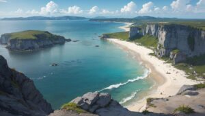 綺麗な海/大自然/イラスト素材