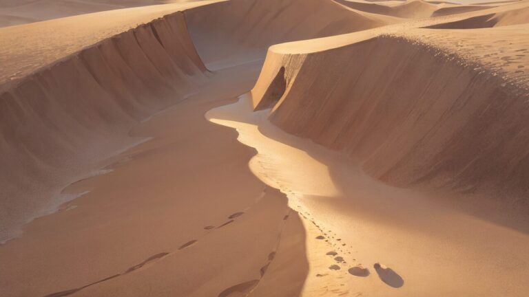 砂漠/広い砂漠/異国の地/イラスト素材