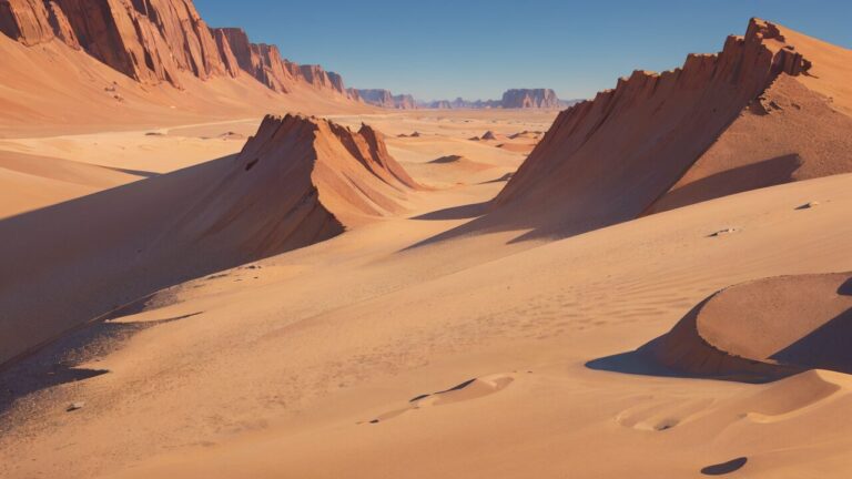 砂漠/広い砂漠/異国の地/イラスト素材