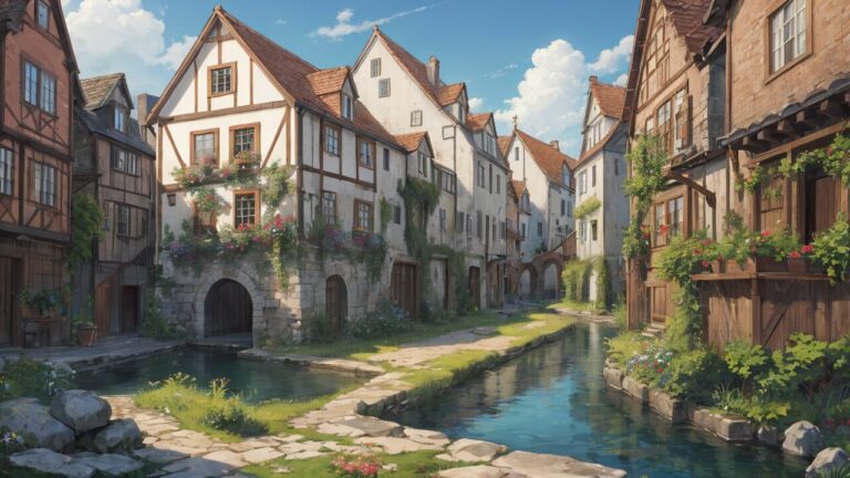 可愛い街並み/家/イラスト素材