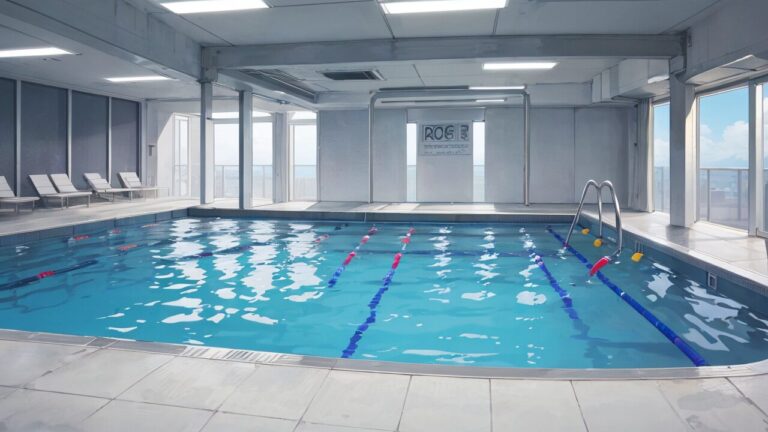 プール/市民プール/屋内プール/イラスト素材