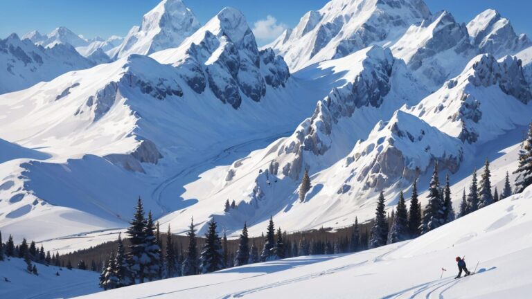 雪山・スキー・冬の風景のイラスト素材｜商用利用可