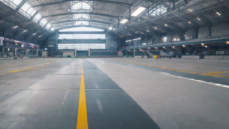 空港・航空機整備場・大空間のイラスト素材｜商用利用可