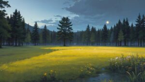 森林・月明かり・草原のイラスト素材｜商用利用可