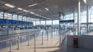 空港・駅・待機区のイラスト素材｜商用利用可