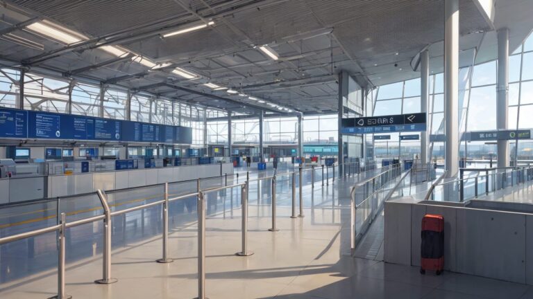 空港・駅・待機区のイラスト素材｜商用利用可