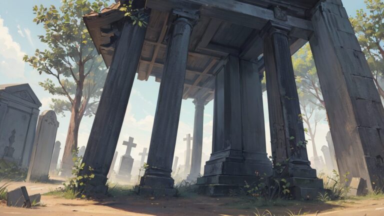 古墓・祠堂・墓地のイラスト素材｜商用利用可