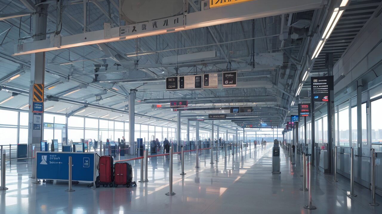 空港・チェックイン・リモートのイラスト素材