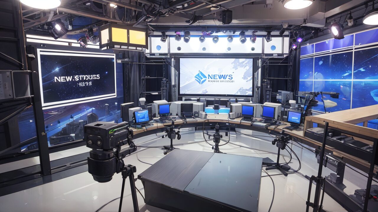 スタジオ・ニュース・撮影のイラスト素材