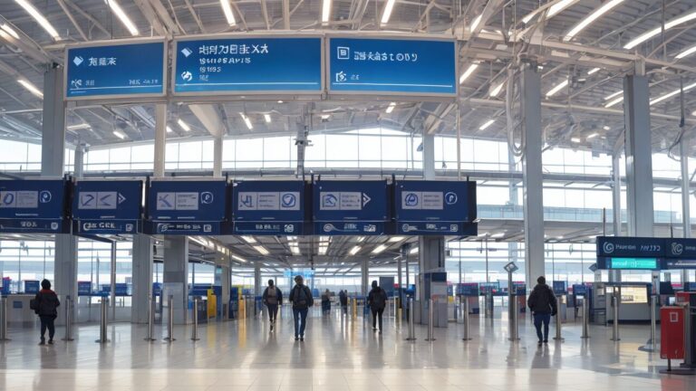 空港・チェックイン・待機のイラスト素材｜商用利用可