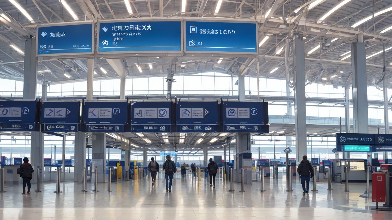 空港・チェックイン・待機のイラスト素材