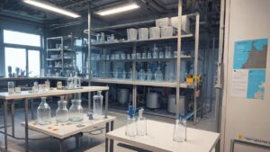 実験室・ガラス器・機械設備のイラスト素材｜商用利用可