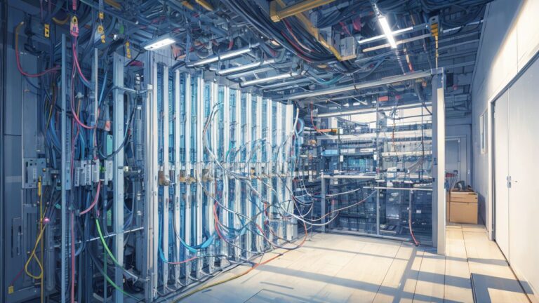 データセンター・配線設備・電気系インフラのイラスト素材｜商用利用可