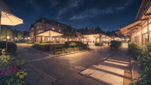 夜景・星空・ヨーロッパ風のイラスト素材｜商用利用可