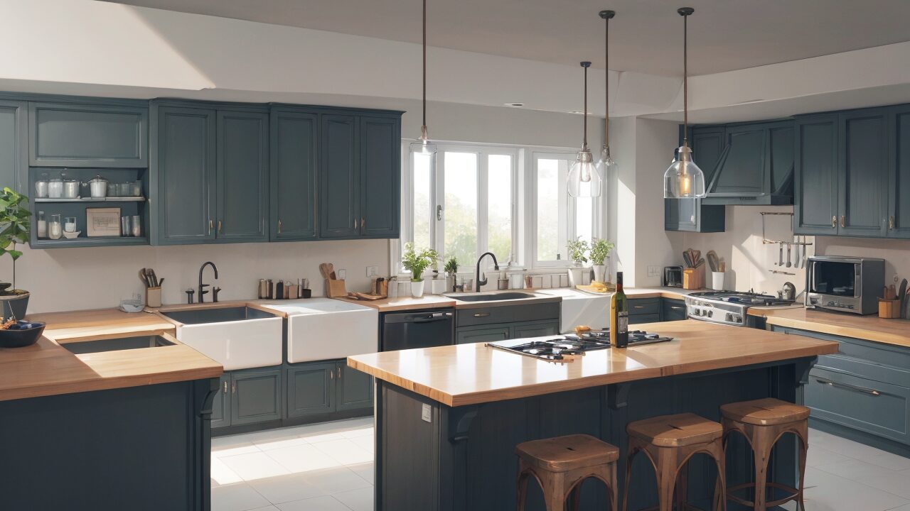 キッチン・モダン・インテリアのイラスト素材