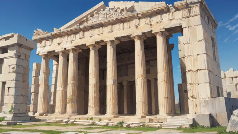 古代建築・ドロール・ギリシャ遺跡のイラスト素材｜商用利用可