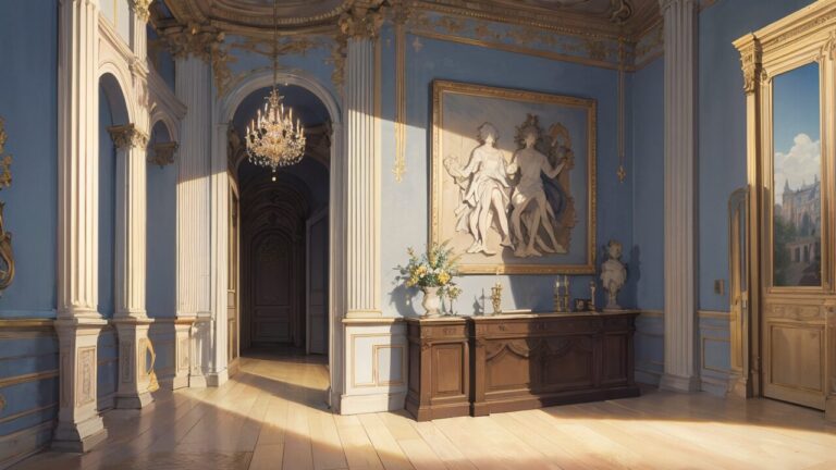 ルネサンス・豪華な室内・古典美のイラスト素材｜商用利用可