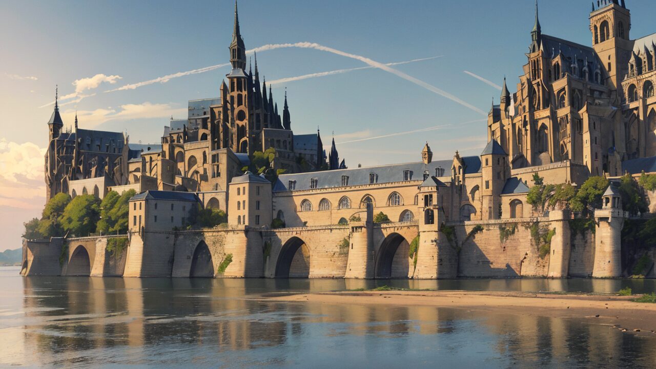 ヨーロッパ・中世建築・歴史的都市のイラスト素材