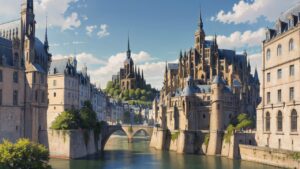 ヨーロッパ・中世都市・歴史的建造物のイラスト素材｜商用利用可