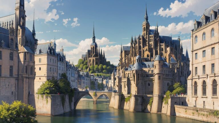 ヨーロッパ・中世都市・歴史的建造物のイラスト素材｜商用利用可