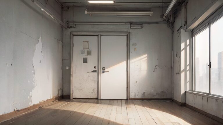 空室・古びた部屋・日光のイラスト素材｜商用利用可