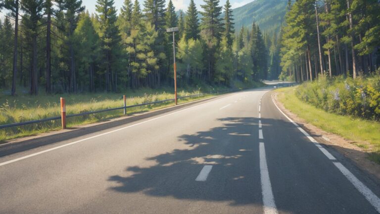 森林道路・山間道・自然風景のイラスト素材｜商用利用可
