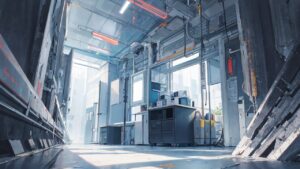 未来都市・メカニックル・工業施設のイラスト素材｜商用利用可