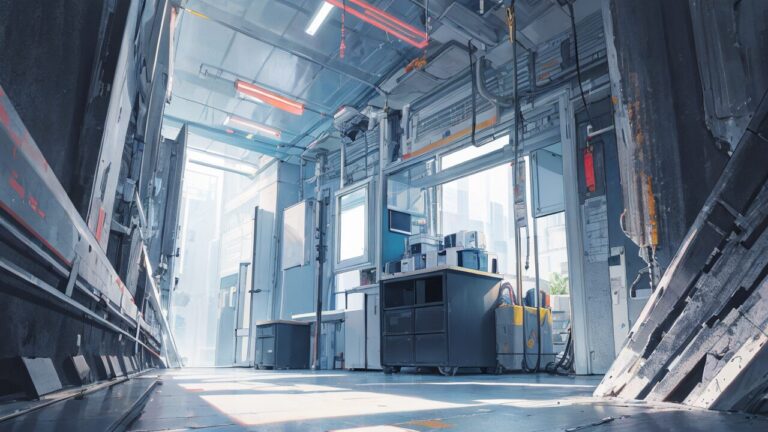 未来都市・メカニックル・工業施設のイラスト素材｜商用利用可