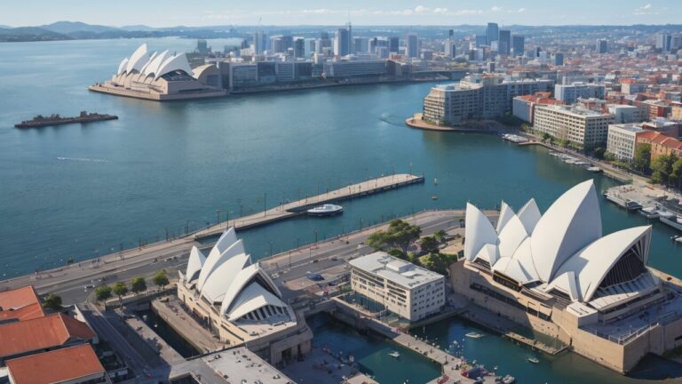 オーストラリア・シドニー・オペラハウスのイラスト素材｜商用利用可